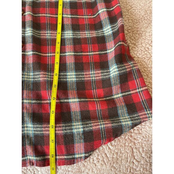 C+D+M Women’s Flannel Plaid long sleeve Soft Botton Up Red - Picture 4 of 6